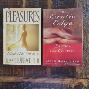 EROTICA - PLEASURES & EROTIC EDGE LONNIE BARBACH Collectible Vintage Hardcover